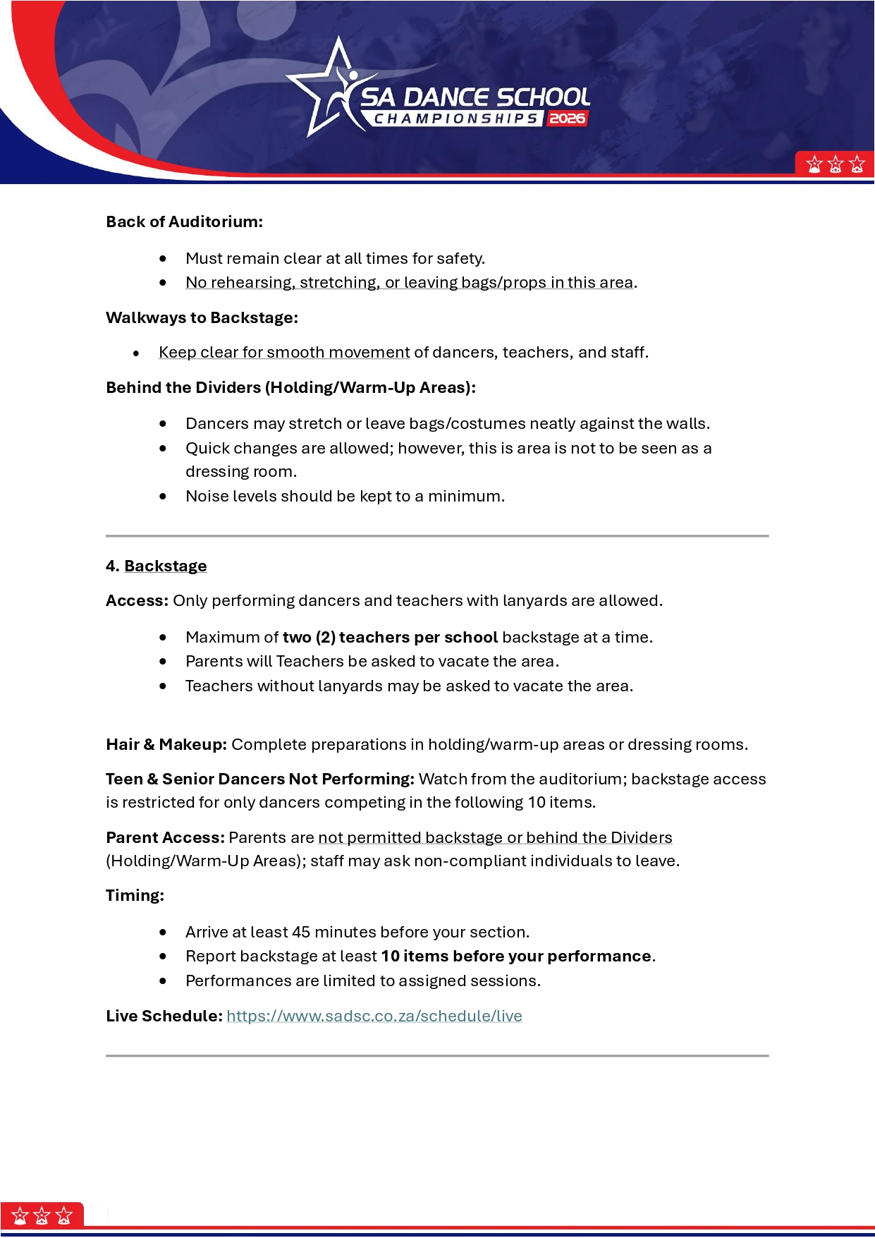 Event information and regulations — page 2 of 4