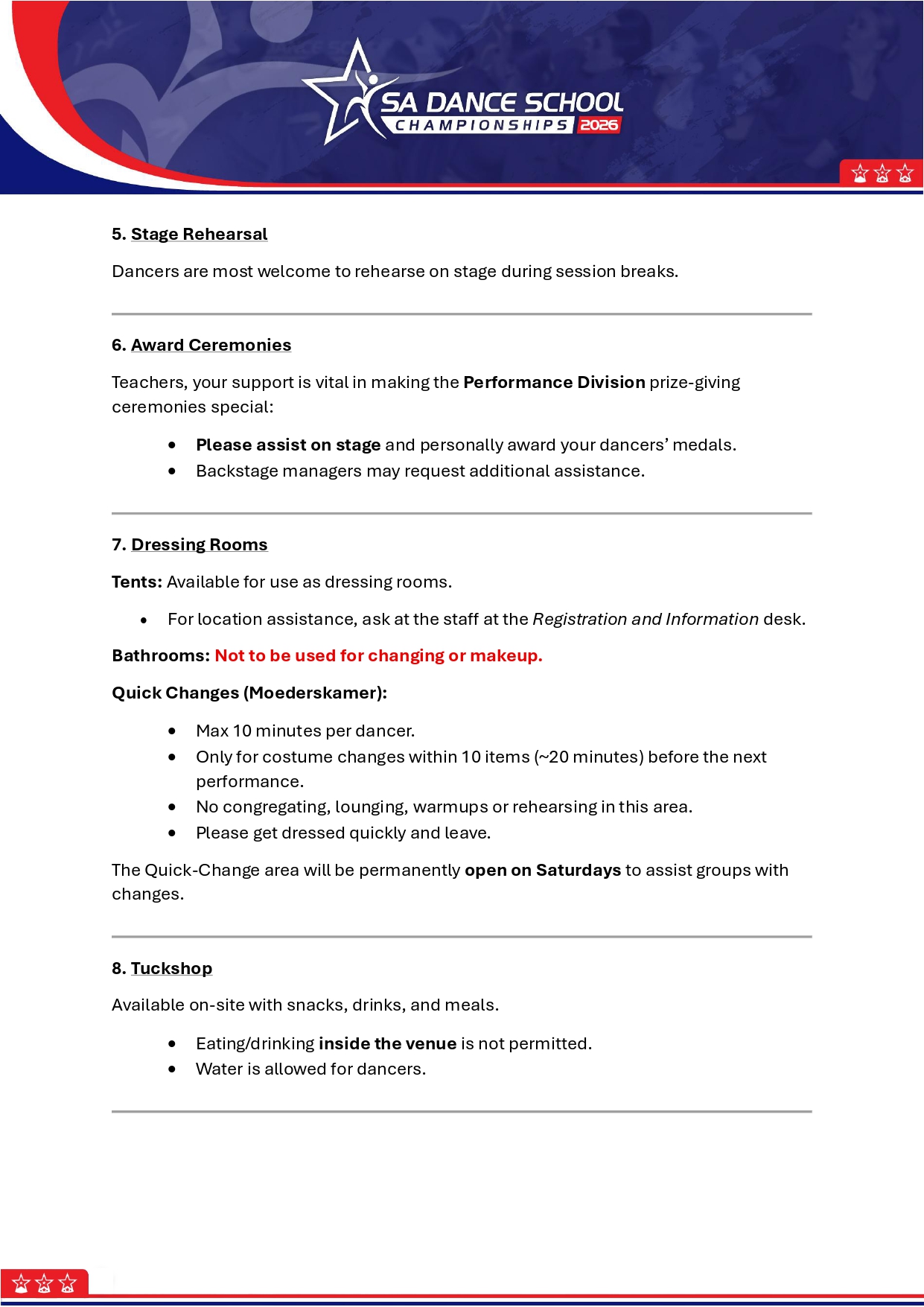 Event information and regulations — page 3 of 4
