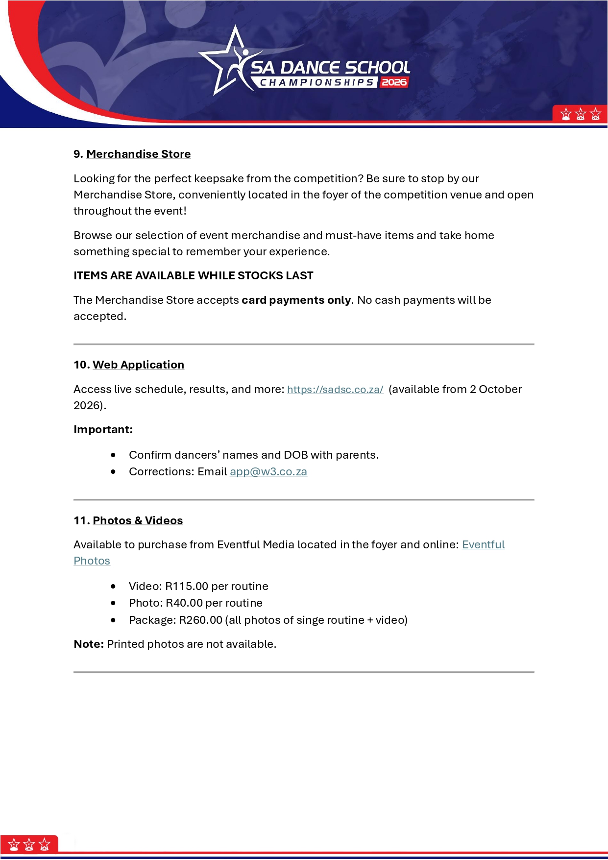 Event information and regulations — page 4 of 4
